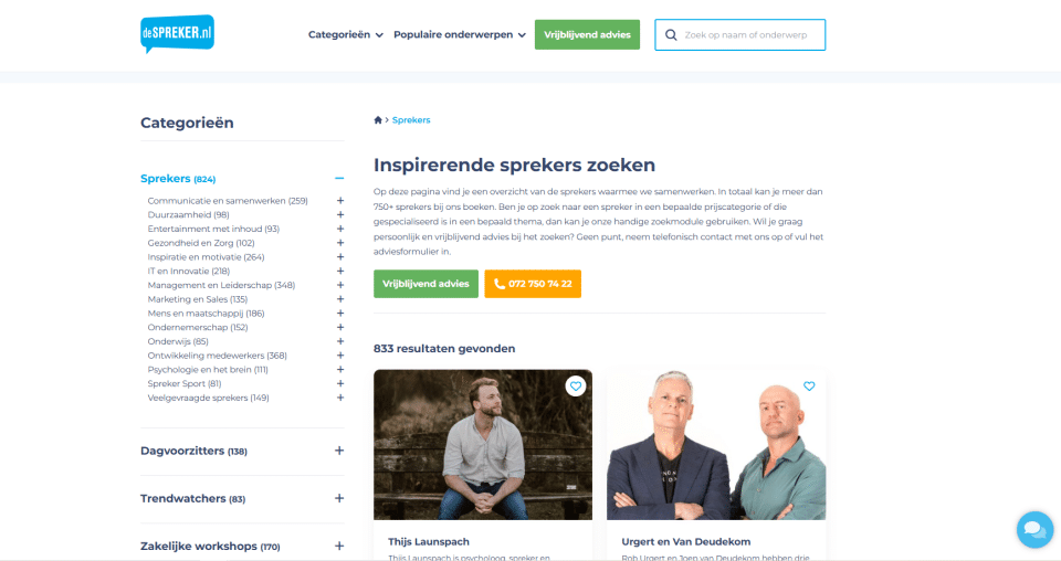 Sprekers